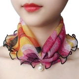 Летний шарф, осенний тонкий модный универсальный шарф-платок, с защитой шеи