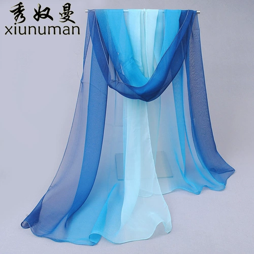 Летняя модная тонкая универсальная накидка, шифоновый шарф, защита от солнца