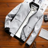 Мужская демисезонная осенняя трендовая тонкая бейсбольная утепленная куртка для отдыха, в корейском стиле, облегающий крой