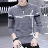 Удерживающий тепло трендовый свитер, демисезонная универсальная приятная телу трикотажная футболка, облегающий крой, круглый воротник, осенний сезон