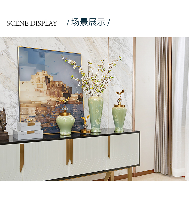 New Chinese style ceramic desktop furnishing articles three - piece example room household soft outfit the sitting room porch partition decoration decoration