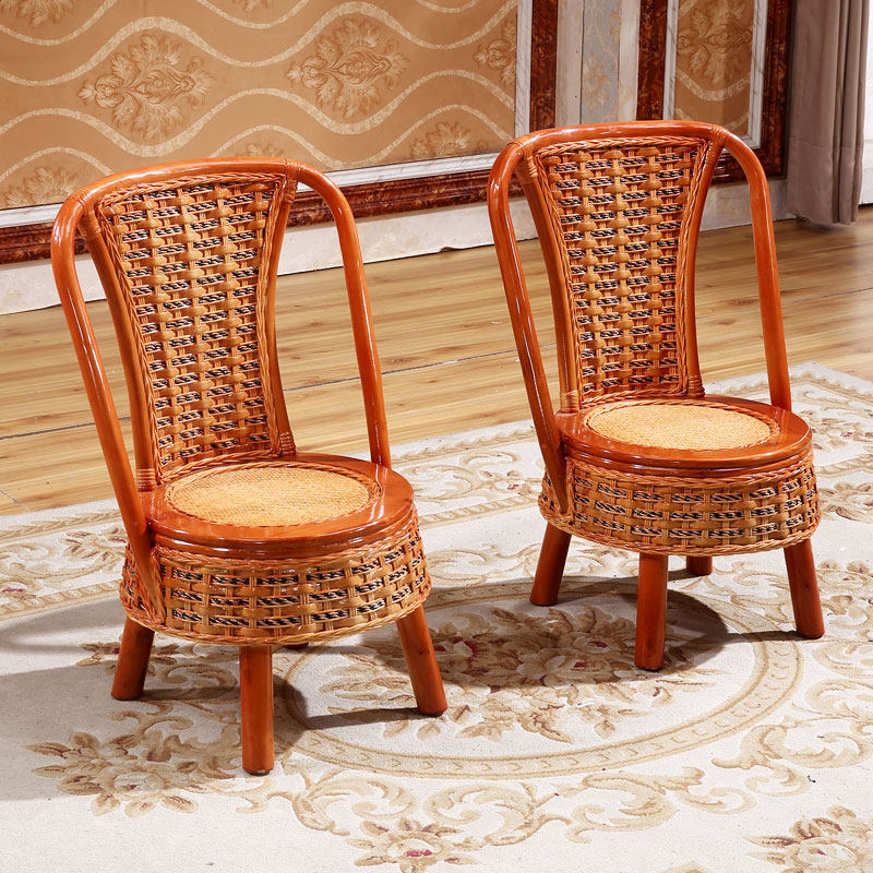 Fujitwood Gongfu Tea chair Cane Chair Casual Chair Patio Outdoor Real Rattan tea chair vine chic chair rattan small chair