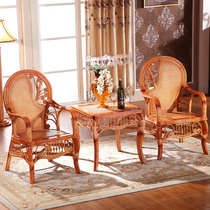 Ito Balcony table and chair rattan chair Three-piece combination rattan chair coffee table Three-piece leisure living room table and chair