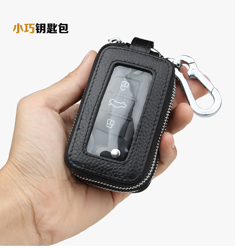 Túi chìa khóa đa năng nam bằng da xe chìa khóa túi của phụ nữ Túi đeo thắt lưng treo chìa khóa vòng lớn ví móc khóa loại đẹp