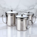 Детская ручка из нержавеющей стали со стаканом для домашнего использования для школьников для детского сада, чайная чашка, нержавеющая сталь AISI 304