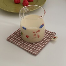 nullthing originally adorable milk cup high borosilicate glass lead - free coffee cup heat - resistant microwave oven
