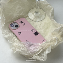 nullthing original First Contact pink Korean hard shell Apple mobile phone case 13 protective cover niche