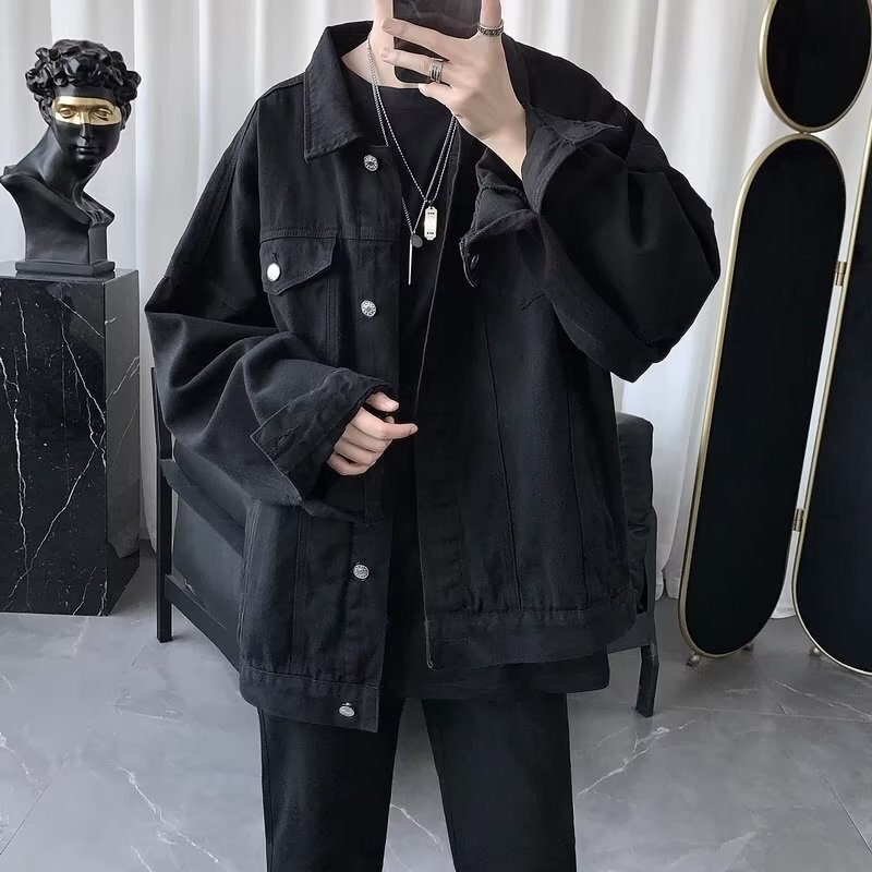 Trendy Men's Denim Jacket, Stylish Brand, Versatile for Autumn and Winter, Cool Vibe, High-Quality American-Style Short Jacket for Spring and Autumn Trendy Men's Denim Jacket, Stylish Brand, Versatile for Autumn and Winter, Cool Vibe, High-Quality American-Style Short Jacket for Spring and Autumn
