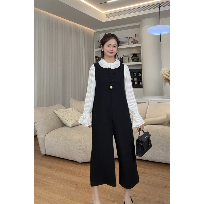 【Meet at the Corner】Fashionable Sleeveless Slimming and Age-Reducing Casual Draped Jumpsuit Kk-585