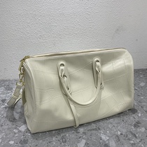 Crocodile pattern senior sense of short-distance portable travel bag female large capacity crossbody boarding business travel luggage bag female male