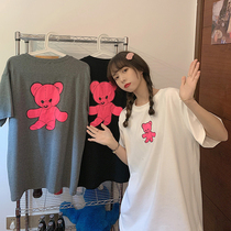 2021 new Korean maternity clothes summer printing loose large size short-sleeved t-shirt womens top base shirt outside wear tide