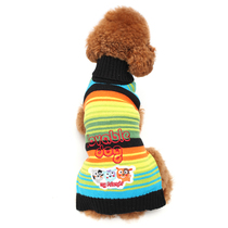 Doug LD Rainbow Sweater Teddy Bome Schnauzer Dog Clothes Cat Pet yifu