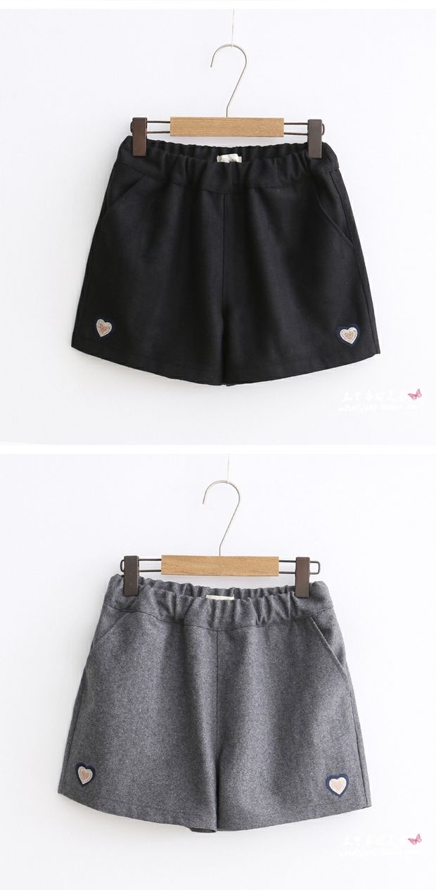 Quần legging nữ Nhật Bản 2017 mùa thu đông hoạt hình động vật dễ thương thêu quần short len ​​mặc ủng nữ quần sọc nữ