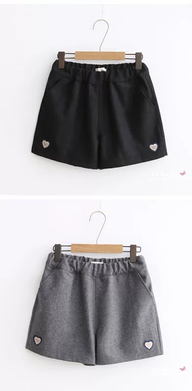 Quần legging nữ Nhật Bản 2017 mùa thu đông hoạt hình động vật dễ thương thêu quần short len ​​mặc ủng nữ thời trang nữ