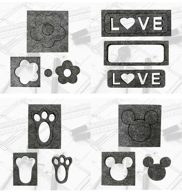 Nỉ len cảm thấy chất liệu mới làm quen DIY tay mốc cây mao lương tình yêu Lên trên needlefelt thêu mẫu công cụ - Công cụ & vật liệu may DIY suốt chỉ