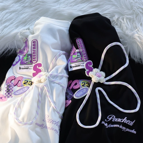 Tide, дизайнерская брендовая летняя футболка для влюбленных, тренд сезона, в цветочек, короткий рукав, свободный крой