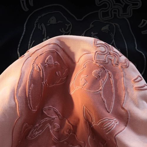 Розовый милый кролик для влюбленных, летняя оригинальная футболка с коротким рукавом, новая коллекция, оверсайз