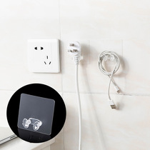 Transparent Traceless Viscose Socket Hook Hung Power Plug Socket Housing Holder Socket Rack Plug Finishing Containing