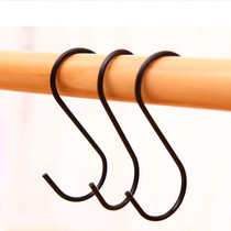 S Type Hook Multifunction Stainless Steel No Trace Hook Portable Hook Metal Hook (3 clothes)
