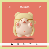 Cloak bear for Apple airpods protective cover airpodspro3 Bluetooth ear shell three generation box wireless airpods2 generation two cute creative silicone soft ipods