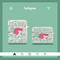 Hug powder crocodile AirPods protective cover soft airpods2 generation ear case creative silicone AirPods pro third generation Apple wireless Bluetooth ipods cute ai