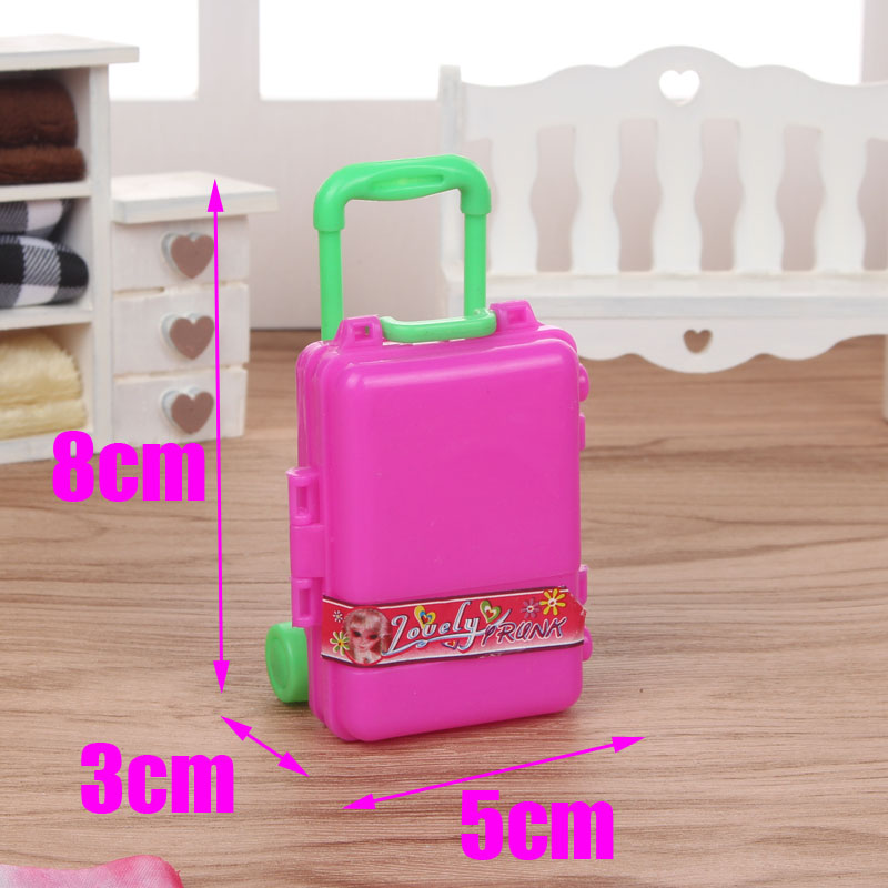 Búp bê barbie ăn mặc búp bê nhà phụ kiện đồ nội thất túi du lịch trẻ em chơi nhà đồ chơi búp bê nấu ăn