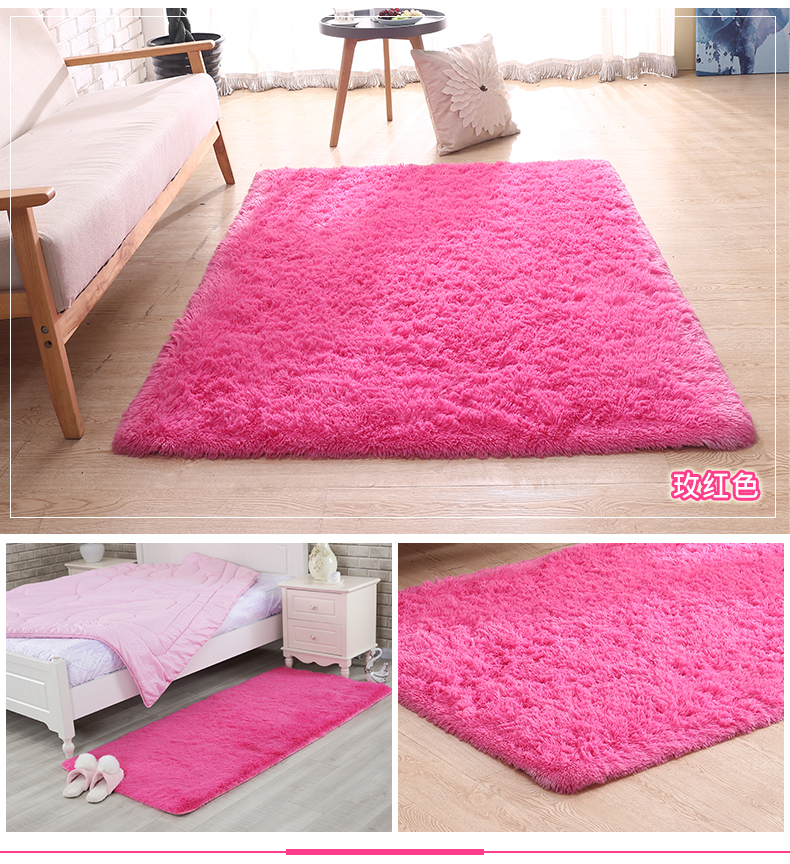 Phòng ngủ hiện đại đơn giản đầy đủ phòng khách đáng yêu bàn cà phê đệm sofa đầu giường thảm nhung có thể được tùy chỉnh thảm lông chụp ảnh