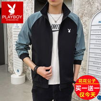 Flower Playboy jacket male collar 2021 Pure fall style Casual Blouse Handsome jacket for mens trendy jacket