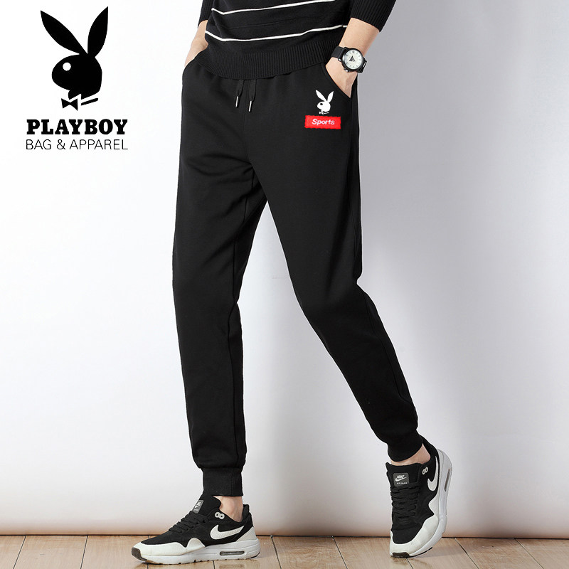 Flowers Playboy pants Men's casual trendy sports pants bunches 90% cotton pants male students spring fall long pants