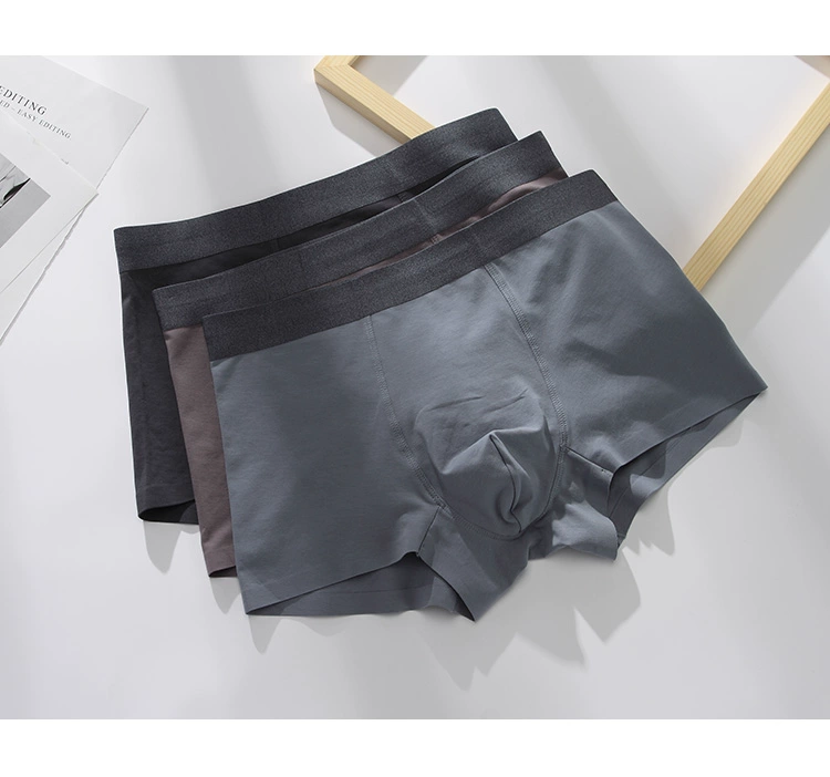 2 tải đồ lót cotton dài chủ yếu cotton nam thoải mái eo boxer boxer nam thanh niên không có dấu vết quần short đầu mùa đông - Nam giới