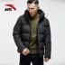 Anta down jacket nam ngắn đoạn 2018 mới dày thể thao xuống áo khoác trùm đầu nhẹ và ấm để giữ [pass]