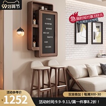 Folding balcony small bar table home open kitchen wine cabinet integrated simple telescopic wall creative partition