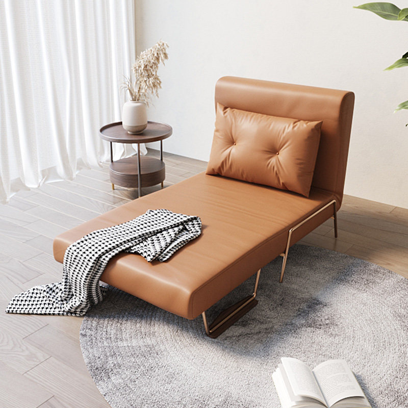 Nordic light luxury single sofa bed small apartment living room foldable dual-purpose chaise longue bedroom multi-functional lazy chair