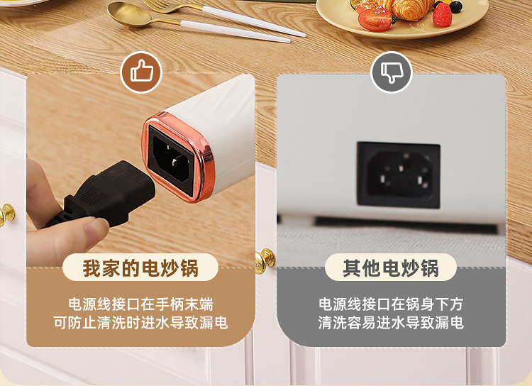 Плиты 电炒锅多功能家用电热不粘锅蒸煮炒煎一体式插电炒菜锅爆炒电煮锅