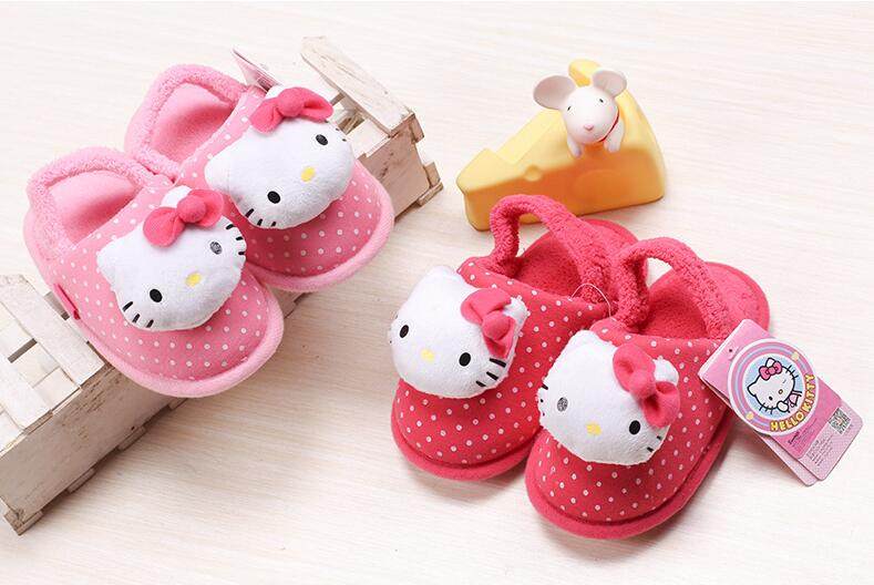 Chaussons enfants en autre HELLO KITTY pour hiver - semelle autre - Ref 986753 Image 6