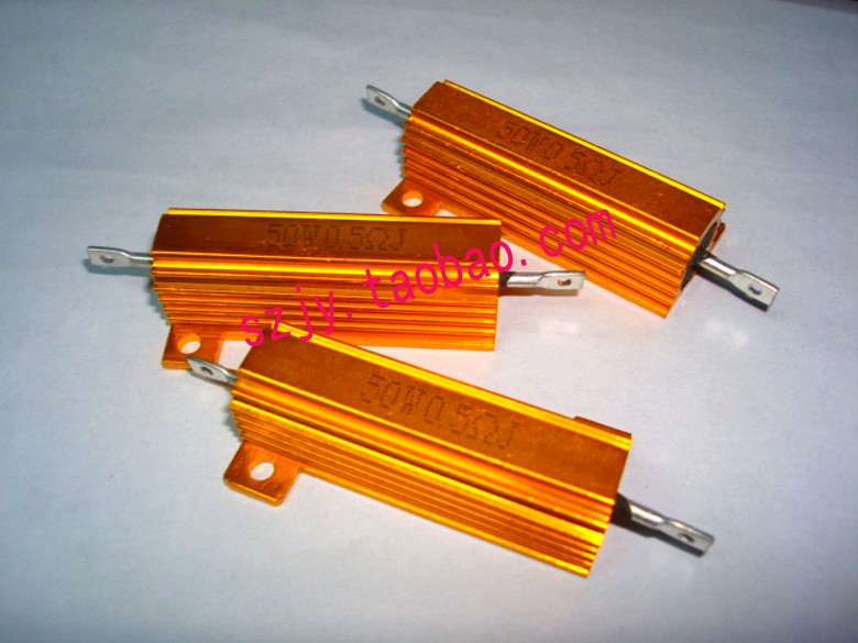 RX24 aluminum shell resistor 50W0 5R aluminum shell power resistor 50W 0 5R J Europe standing stock