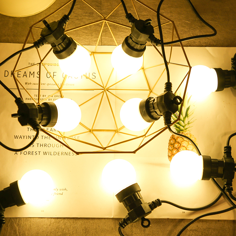 G50 large ball male and female connection color light string low voltage plug-in 24V outdoor waterproof courtyard wedding store decorative bulb