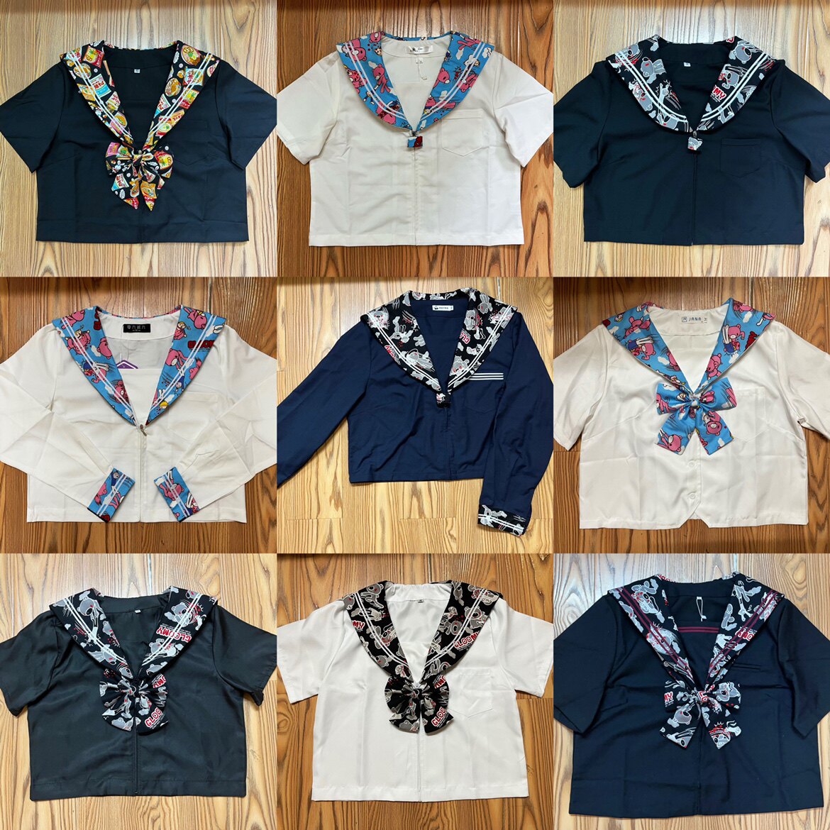 jk制服加工定制 酒香童子原创gloomybear暴力熊日系jk制服关西基础款不良水手服夏