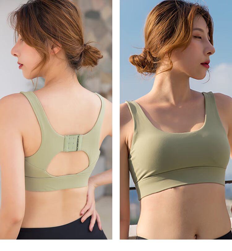 Đồ lót thể thao nữ chống sốc tập hợp các khuôn mẫu có thể được mặc bên ngoài vẻ đẹp gợi cảm trở lại tập thể dục mà không cần áo vest mùa hè mỏng - Đồ lót thể thao ao nguc the thao