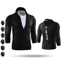 Autumn and winter sports jacket Mens and womens quick-drying training top cardigan hooded sweater couple running fitness clothes long sleeve