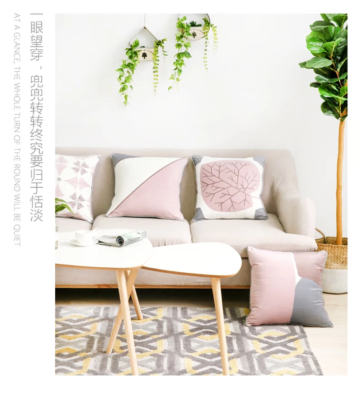 Gối nhung Bắc cực nhung phòng ngủ đầu giường đệm lưng sofa gối Bắc Âu đơn giản gối nhà với lõi - Trở lại đệm / Bolsters