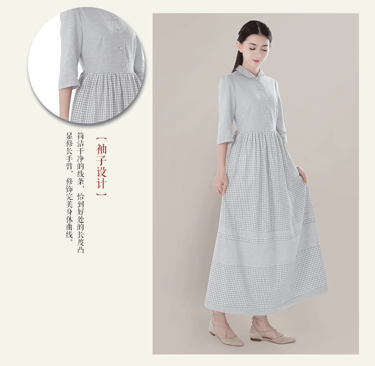Thiết kế nguyên bản 2018 hè nữ mới retro văn học cotton đầm dài khí chất thon gọn - Sản phẩm HOT váy bầu công sở
