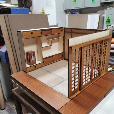 taobao agent 1:12 points BJD OB11 GSC and Room Scene Japanese -style baby house micro -shrinkage and play camera props and style background boards