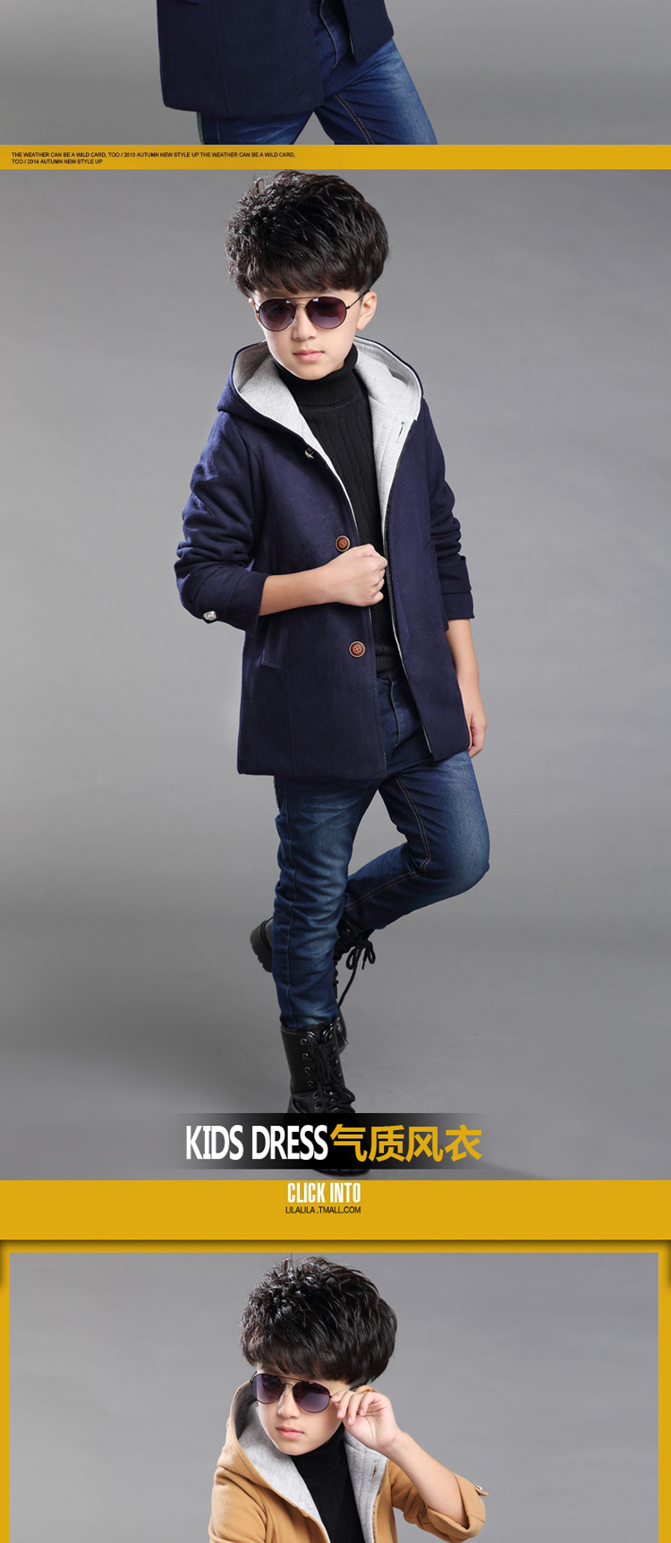 Manteau pour garcon en mélange - Ref 2161198 Image 11