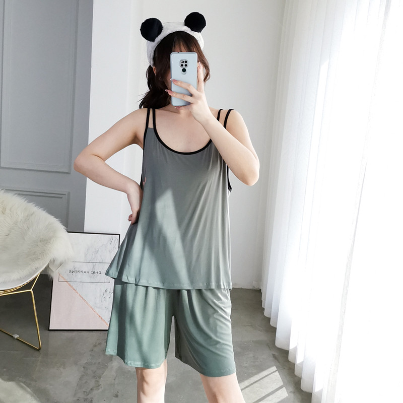 Sexy pijama, thin shorts, set, lifting effect, plus size