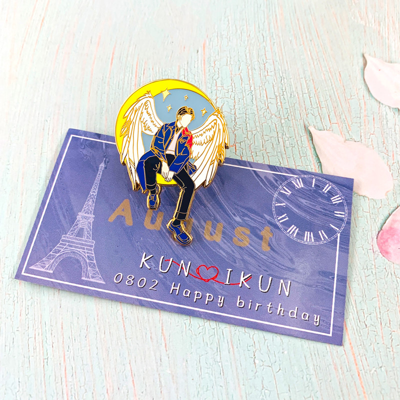 Chai Xu Kun surroundings 0802 Birthday Memorial Metal Badge Brooch With The Same Paragraph Should Aid Poster Small Card Gift