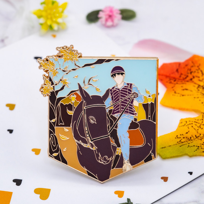 Liu Yaowen around the same metal badge schoolbag gift copybook magazine stationery clothes stand-up album sticker female