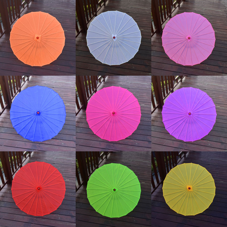 Oil paper umbrella female antique solid color diy painting umbrella material dance performance stage props children graffiti decorative umbrella
