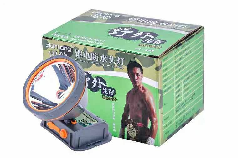 LED Intense Light Lithium electric waterproof tap light Night fishing headlights Head Lamps Electric Wolf DL-228