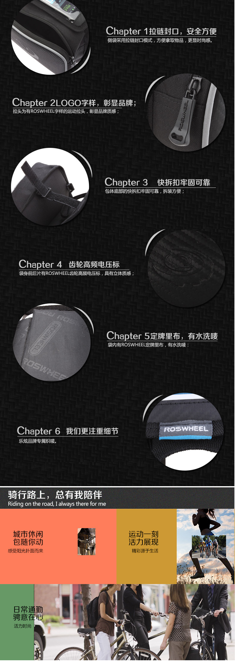 Sacoche pour vélo ROSWHEEL - Ref 2212783 Image 8